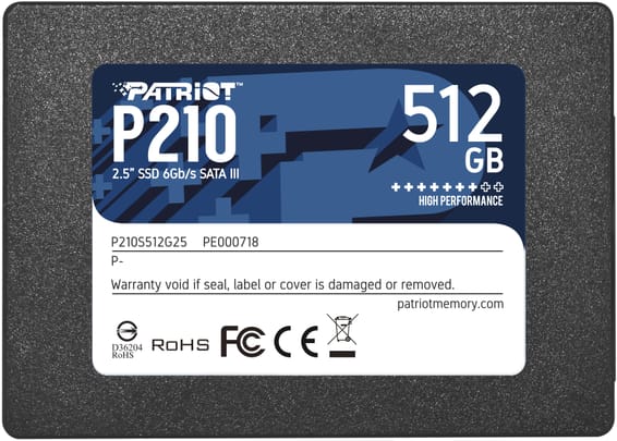 Disque Dur interne SSD Patriot P210 SATA III 2.5" 512 Go (P210S512G25)