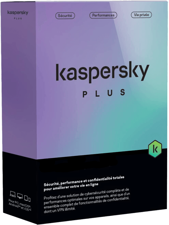 Kaspersky Plus (équivalent à Internet Security) - 10 Postes / 1 an (KL10428BKFS-MAGFFP)