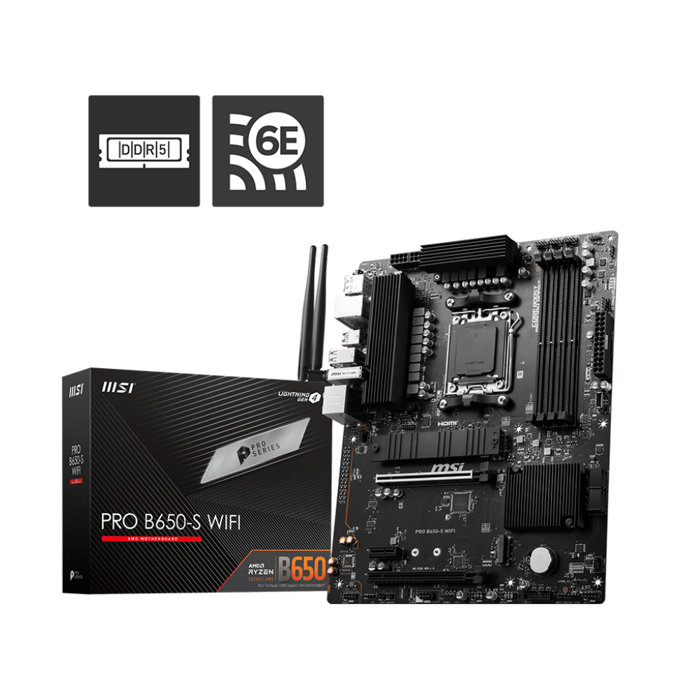 Carte Mère Intel MSI PRO B650-S WIFI - DDR5 (911-7E26-019)