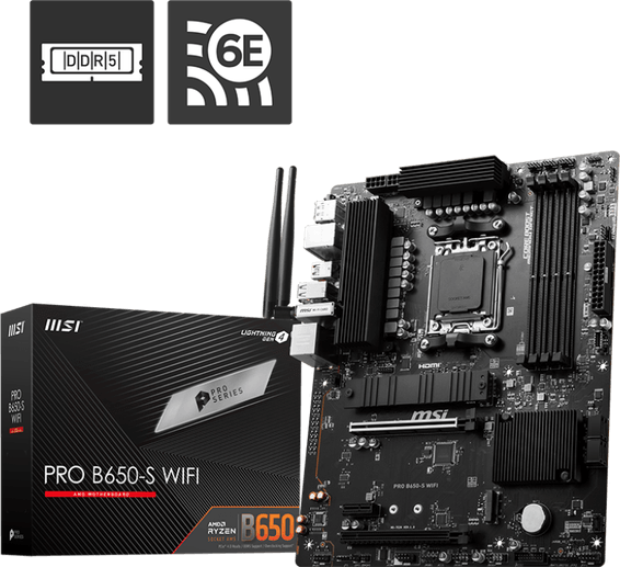 Carte Mère Intel MSI PRO B650-S WIFI - DDR5 (911-7E26-019)