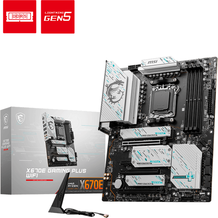 MSI X670E GAMING PLUS WIFI 6E AMD Motherboard - DDR5 (911-7E16-007) — image 1