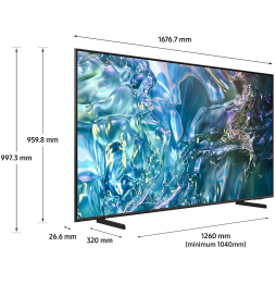 Téléviseur Samsung 75" QLED Q60D UHD 4K serie 6 + Récepteur intégré (QE75Q60DAUXTK)