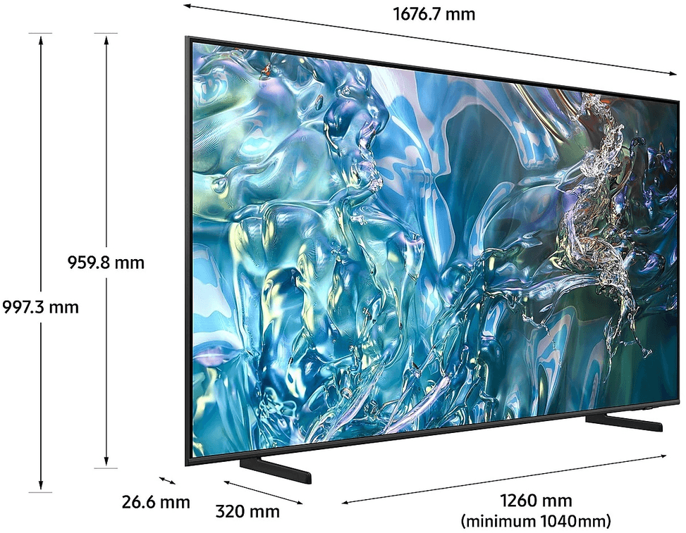 Téléviseur Samsung 75" QLED Q60D UHD 4K serie 6 + Récepteur intégré (QE75Q60DAUXTK) — image 4