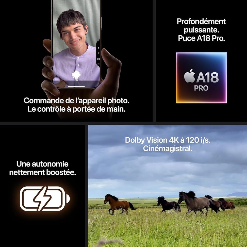 iPhone 16 Pro Max 1 To | Couleur Titane noir (MYX43ZD/A) — image 4