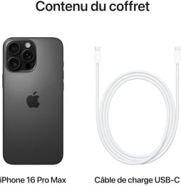 iPhone 16 Pro Max 1 To | Couleur Titane noir (MYX43ZD/A)