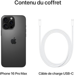iPhone 16 Pro Max 512 Go | Couleur Titane noir (MYX03ZD/A)