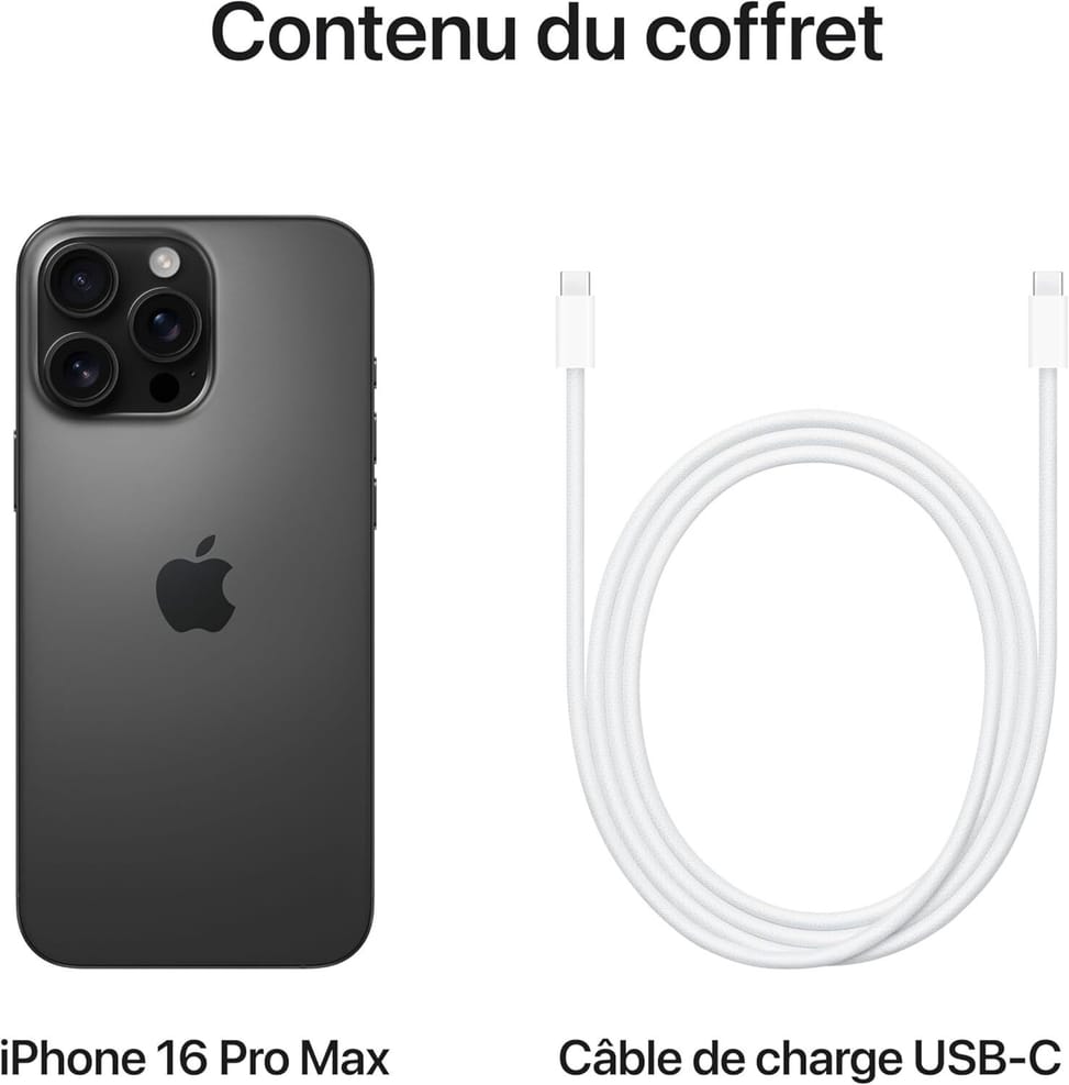 iPhone 16 Pro Max 512 Go | Couleur Titane noir (MYX03ZD/A) — image 5