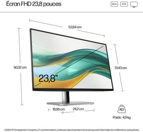 Écran 23.8" Full HD HP Series 5 Pro 524pf (9D9L6E9) — image 8