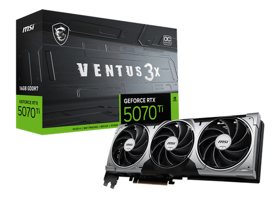 Carte Graphique MSI GeForce® RTX 5070 Ti 16G VENTUS 3X OC (912-V531-083)