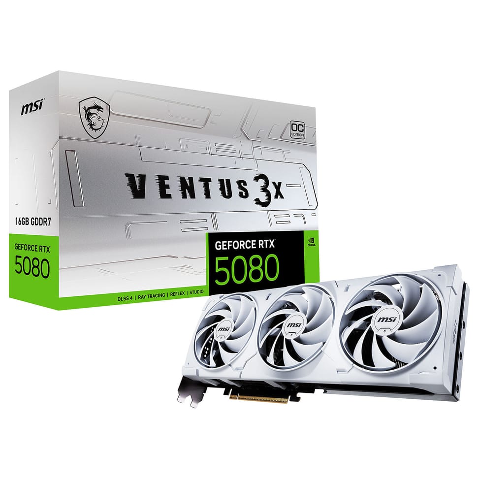 MSI GeForce RTX 5080 16G VENTUS 3X OC WHITE — image 1