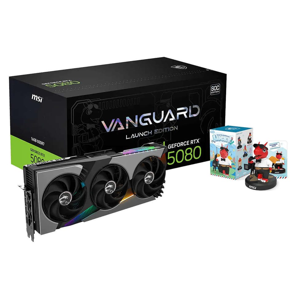 MSI GeForce RTX 5080 16G VANGUARD SOC LAUNCH EDITION — image 1
