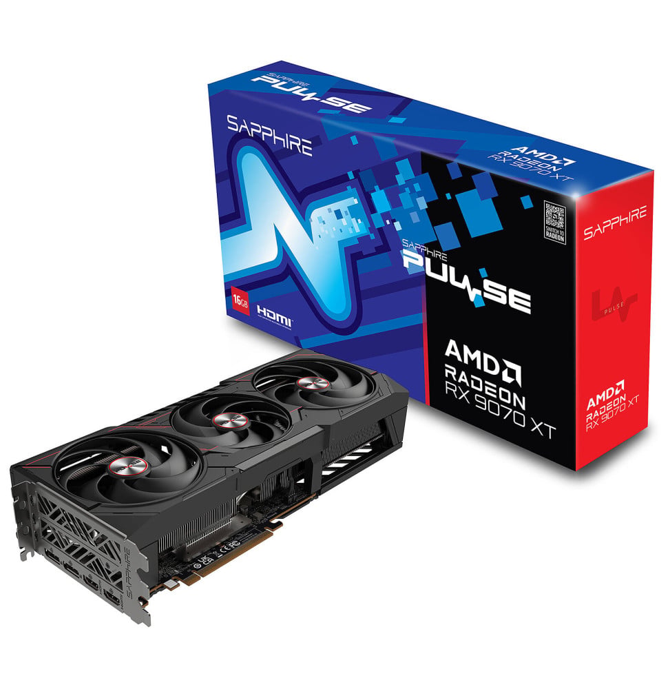 Carte graphique Sapphire PUlse AMD Radeon RX 9070 XT 16GB