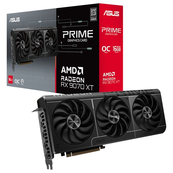 Carte graphique ASUS Prime Radeon RX 9070 XT OC Edition 16GB GDDR6 (EXCLUSIVITE WEB)