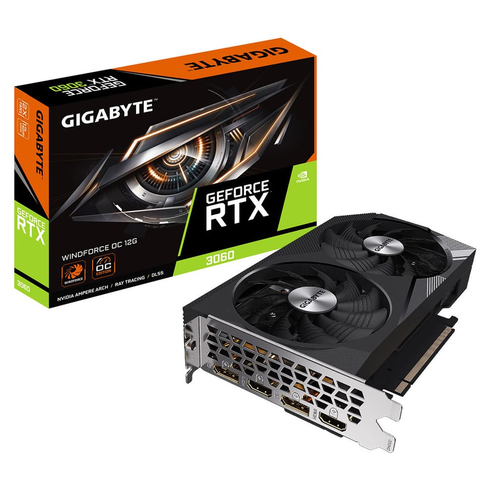 Carte graphique Gigabyte GeForce RTX 3060 WINDFORCE OC 12G (LHR) — image 1