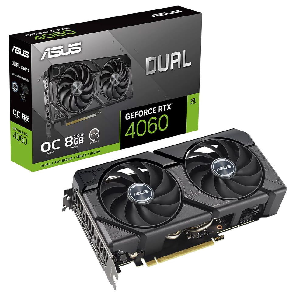 Carte graphique ASUS Dual GeForce RTX 4060 EVO OC Edition 8GB — image 1