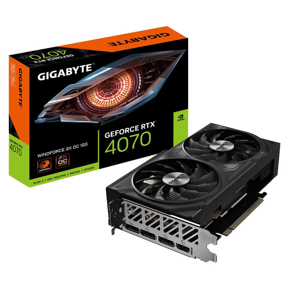 Carte graphique Gigabyte GeForce RTX 4070 WINDFORCE 2X OC 12G — image 1