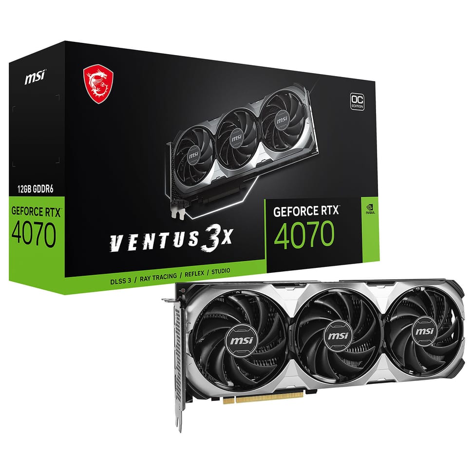 Carte graphique MSI GeForce RTX 4070 VENTUS 3X E1 12G OC — image 1