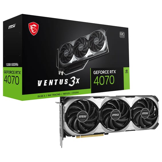 Carte graphique MSI GeForce RTX 4070 VENTUS 3X E1 12G OC