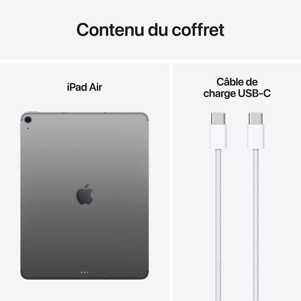 Apple iPad Air M3 13 pouces (2025) Wi-Fi + Cellular 256 Go Gris Sidéral — image 5