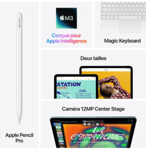 Tablette Apple iPad Air M3 11 pouces (2025) Wi-Fi 128 Go Bleu