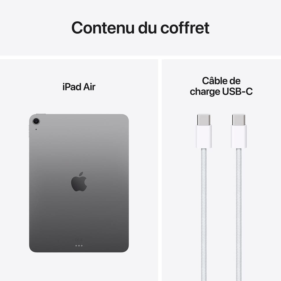 Tablette Apple iPad Air M3 11 pouces (2025) Wi-Fi 128 Go Gris Sidéral — image 5