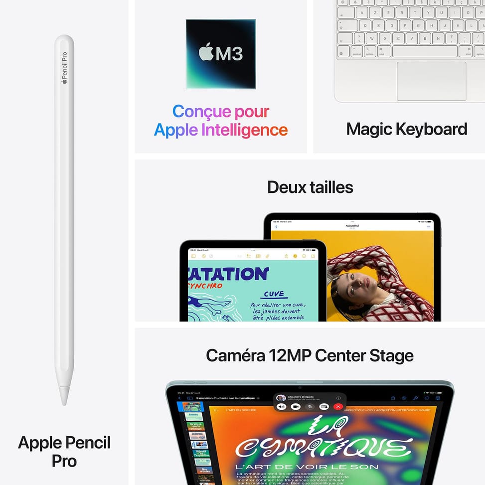 Tablette Apple iPad Air M3 13 pouces (2025) Wi-Fi 512 Go Gris Sidéral — image 4