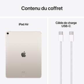 Tablette Apple iPad Air M2 13 pouces (2024) Wi-Fi + Cellular 256 Go Lumière Stellaire — image 4