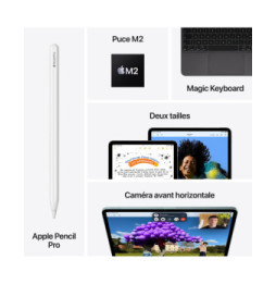 Tablette Apple iPad Air M2 13 pouces (2024) Wi-Fi 256 Go Bleu