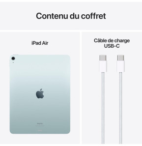 Tablette Apple iPad Air M2 13 pouces (2024) Wi-Fi 256 Go Bleu