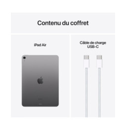 Tablette Apple iPad Air M2 11 pouces (2024) Wi-Fi 128 Go Gris Sidéral