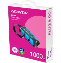 Disque Dur portable SSD ADATA SC740 USB-C - 1To (SC740-1000G-CBU)