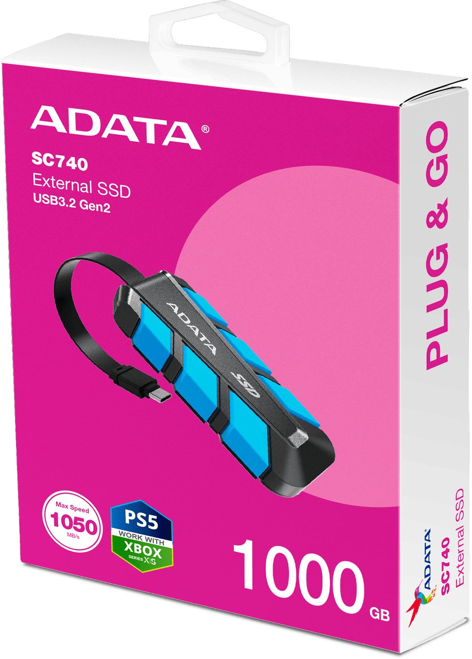 Disque Dur portable SSD ADATA SC740 USB-C - 1To — image 7