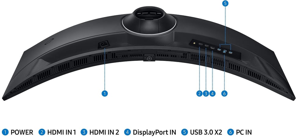 شاشة 49" منحنية للألعاب Samsung Odyssey Neo G9 G95C 4K (LS49CG950EUXEN) — صورة 12
