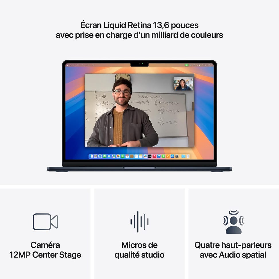 Apple MacBook Air M4 13 pouces (2025) Minuit 16Go/1To (MW133FN/A-1TB-70W) — image 3