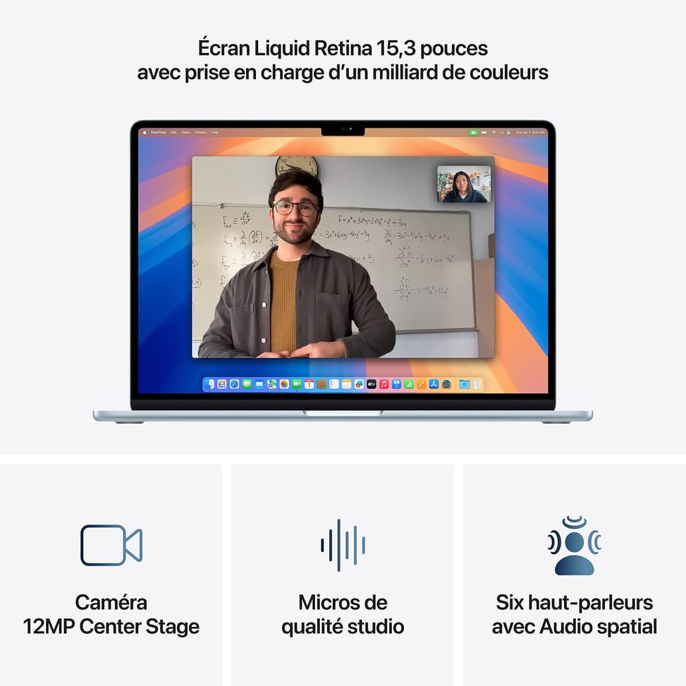 Apple MacBook Air M4 15 pouces (2025) Bleu ciel 32 Go/1 To (MC7A4FN/A-32GB-1TB-70W) — image 3
