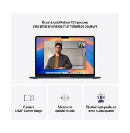 Apple MacBook Air M4 13 pouces (2025) Minuit 16Go/2To (MW133FN/A-2TB-70W)
