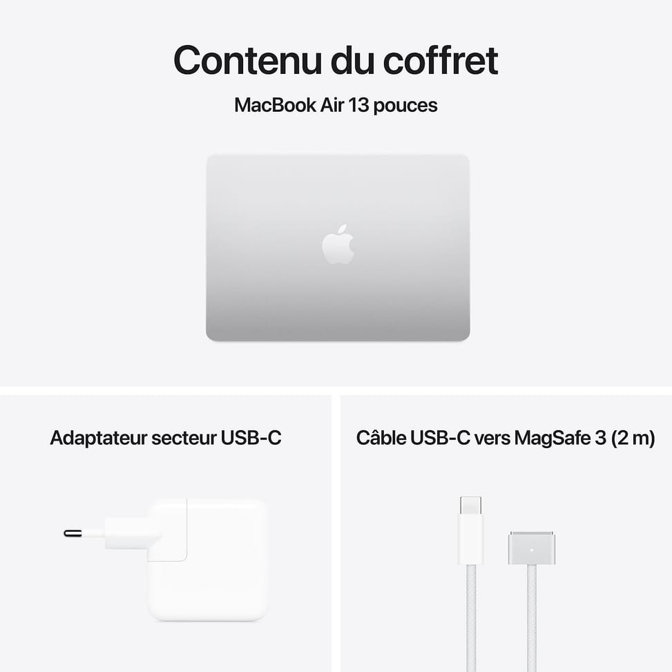 Apple MacBook Air M4 13 pouces (2025) Argent 16Go/512 Go (MW0X3FN/A) — image 5