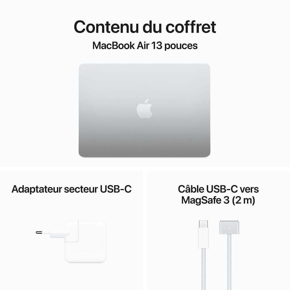Apple MacBook Air M3 13 pouces (2024) Argent 24 Go/512 Go (MC8N4FN/A) — image 5