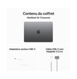 Apple MacBook Air M3 13 pouces (2024) Gris sidéral 24 Go/512 Go (MC8M4FN/A)