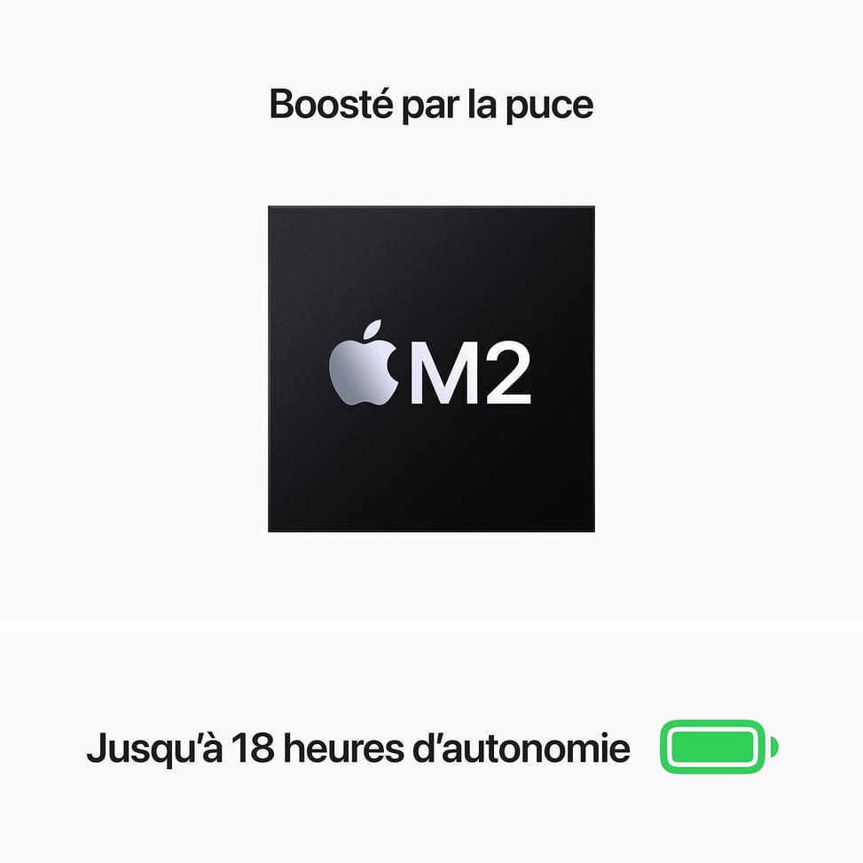 Apple MacBook Air M2 13 pouces (2022) Minuit 16 Go/256 Go (MC7X4FN/A) — image 4