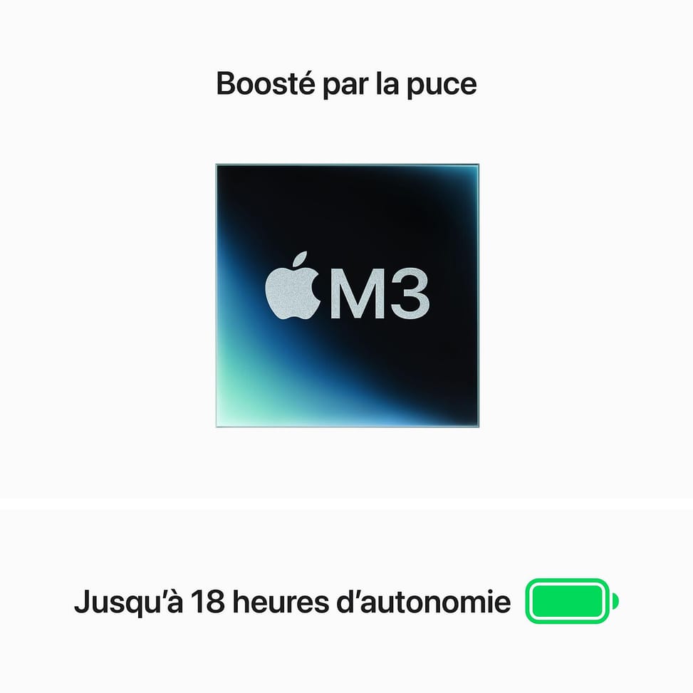 Apple MacBook Air M3 15 pouces (2024) Minuit 16Go/512 Go (MXD43FN/A) — image 3