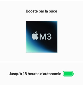 Apple MacBook Air M3 13 pouces (2024) Minuit 16Go/512 Go (MXCV3FN/A)