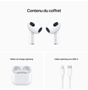 Apple AirPods Apple AirPods 3 - Boîtier charge Lightning
