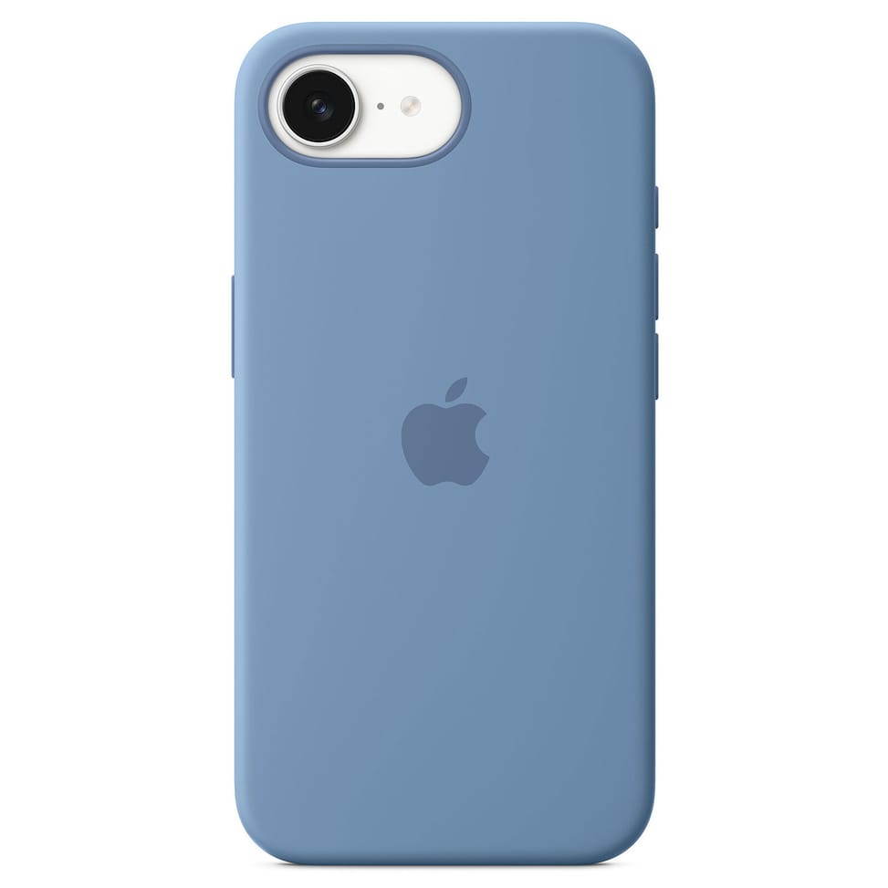 جراب سيليكون Apple أزرق شتوي لـ iPhone 16e — صورة 1