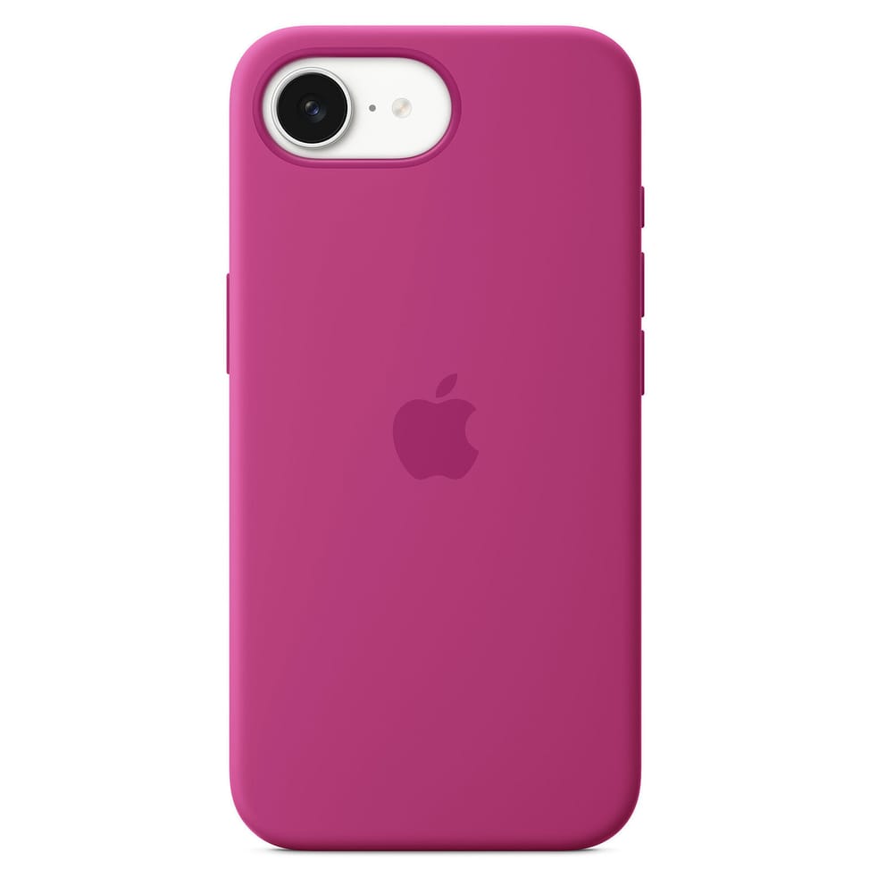 جراب سيليكون Apple فوشيا لهاتف iPhone 16e — صورة 1