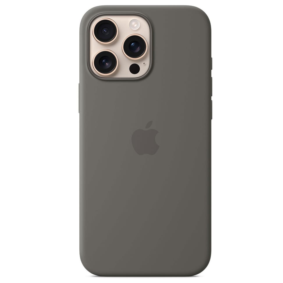 جراب سيليكون MagSafe رمادي معدني لـ Apple iPhone 16 Pro Max — صورة 1