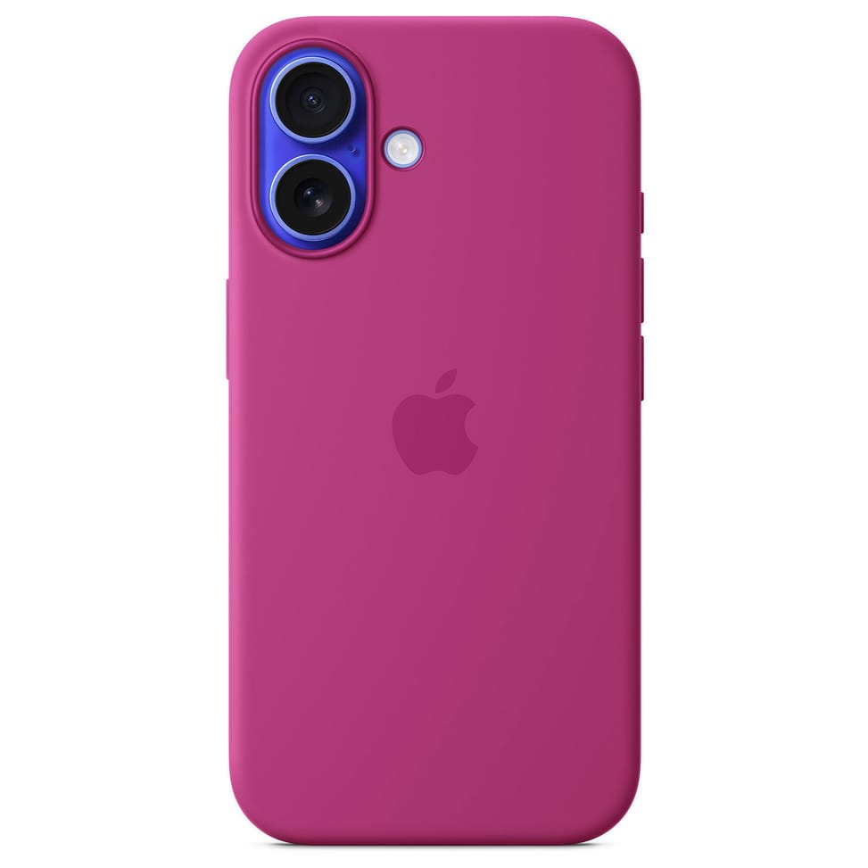 جراب Apple Silicone Case with MagSafe فوشيا لـ Apple iPhone 16 — صورة 1
