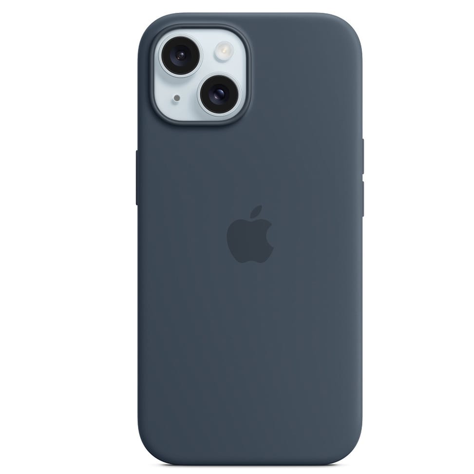 Apple Silicone Case with MagSafe Storm Blue Apple iPhone 15 — image 1