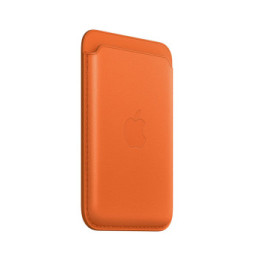 Apple Leather Wallet with MagSafe Orange pour Apple iPhone