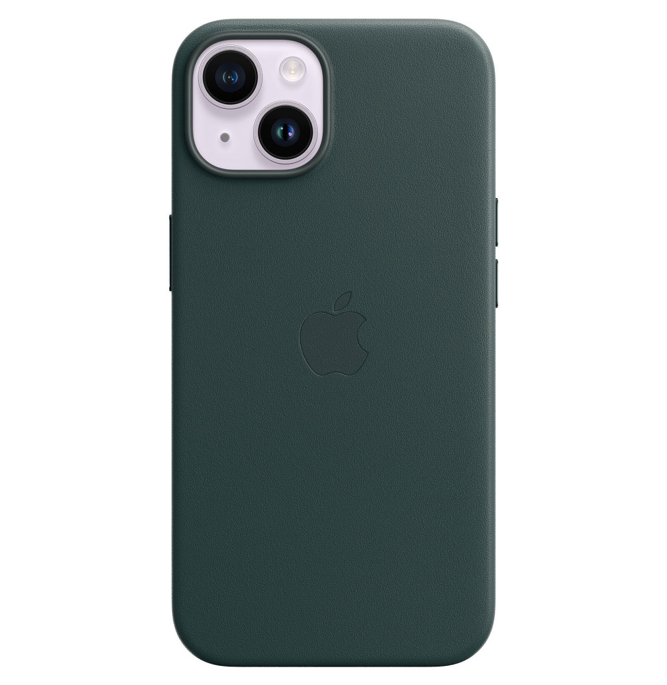 Apple Leather Case with MagSafe Vert forêt Apple iPhone 14